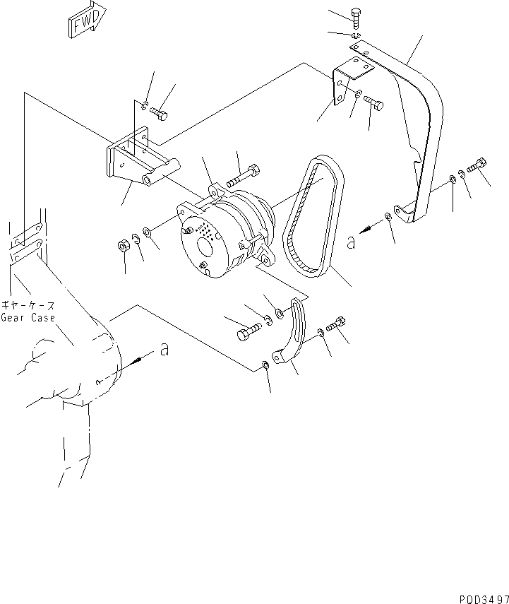 Diesel Generators Komatsu / EGS650       SA6D170A-1(KDP0064C) / ALTERNATOR MOUNTING (35A)(031260 : A6010-A6E2)