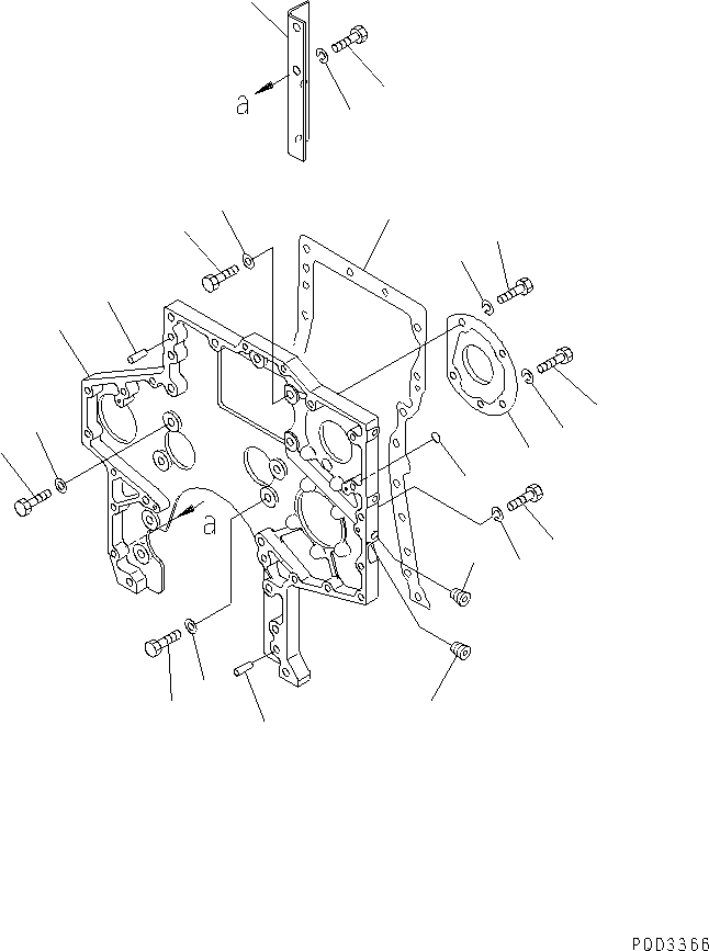 Diesel Generators Komatsu / EGS760       SAA6D170-P740(KDP0311C) / GEAR CASE(#18565-19349)(030290 : A2040-B6B5B)