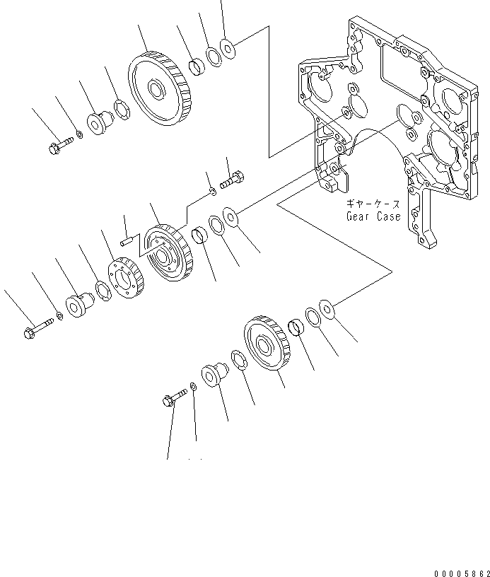 Diesel Generators Komatsu / EGS760       SAA6D170-P740(KDP0311C) / IDLER GEAR(#15730-)(030330 : A2050-A6A2)