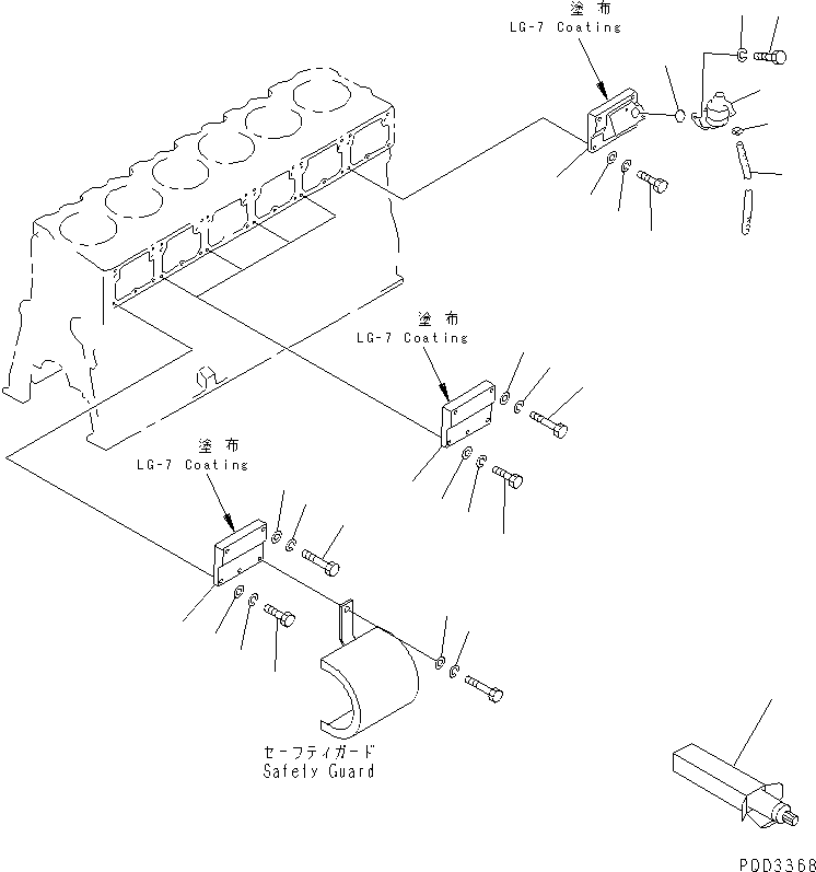 Diesel Generators Komatsu / EGS760       SAA6D170-P740(KDP0311C) / CAMFOLLOWER COVER (GENERATOR SPEC.)(#11500-)(030340 : A2060-A6A1)