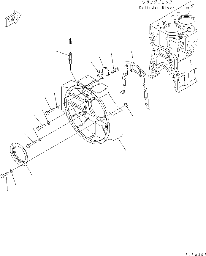 Diesel Generators Komatsu / EGS760       SAA6D170-P740(KDP0311C) / FLYWHEEL HOUSING(#17210-)(030430 : A2210-A6C5)