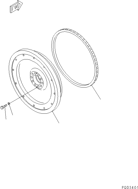 Diesel Generators Komatsu / EGS760       SAA6D170-P740(KDP0311C) / FLYWHEEL(#11500-)(030440 : A2230-A6A1)