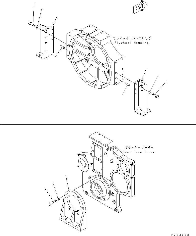 Diesel Generators Komatsu / EGS760       SAA6D170-P740(KDP0311C) / ENGINE MOUNTING(#17210-17215)(030460 : A2250-A6B8Z)