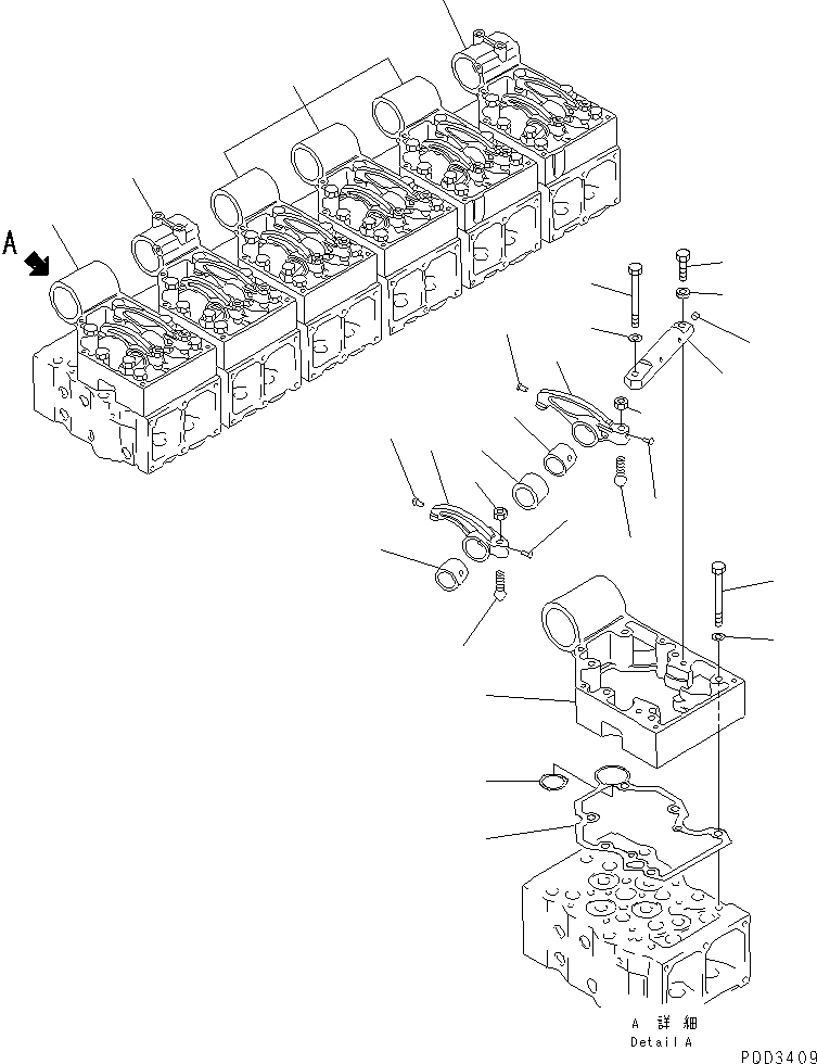 Diesel Generators Komatsu / EGS760       SAA6D170-P740(KDP0311C) / ROCKER ARM(#17474-19304)(030530 : A2410-A6A2A)