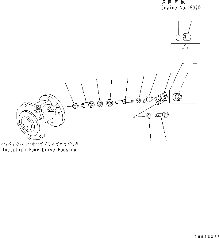Diesel Generators Komatsu / EGS760       SAA6D170-P740(KDP0311C) / TACHOMETER DRIVE(#15029-)(030590 : A2810-A6A1A)