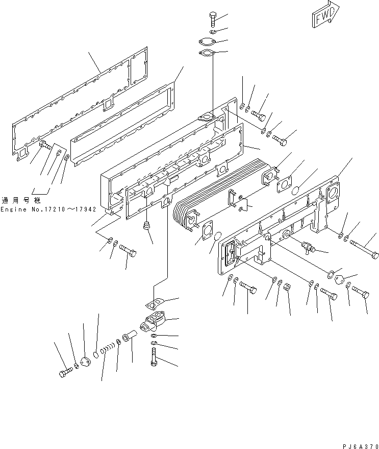 Diesel Generators Komatsu / EGS760       SAA6D170-P740(KDP0311C) / LUBRICATING OIL COOLER(#17210-19321)(030640 : A3310-A6C5)