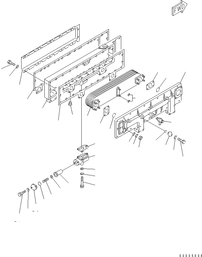 Diesel Generators Komatsu / EGS760       SAA6D170-P740(KDP0311C) / LUBRICATING OIL COOLER(#19274-)(030650 : A3310-A6E4)