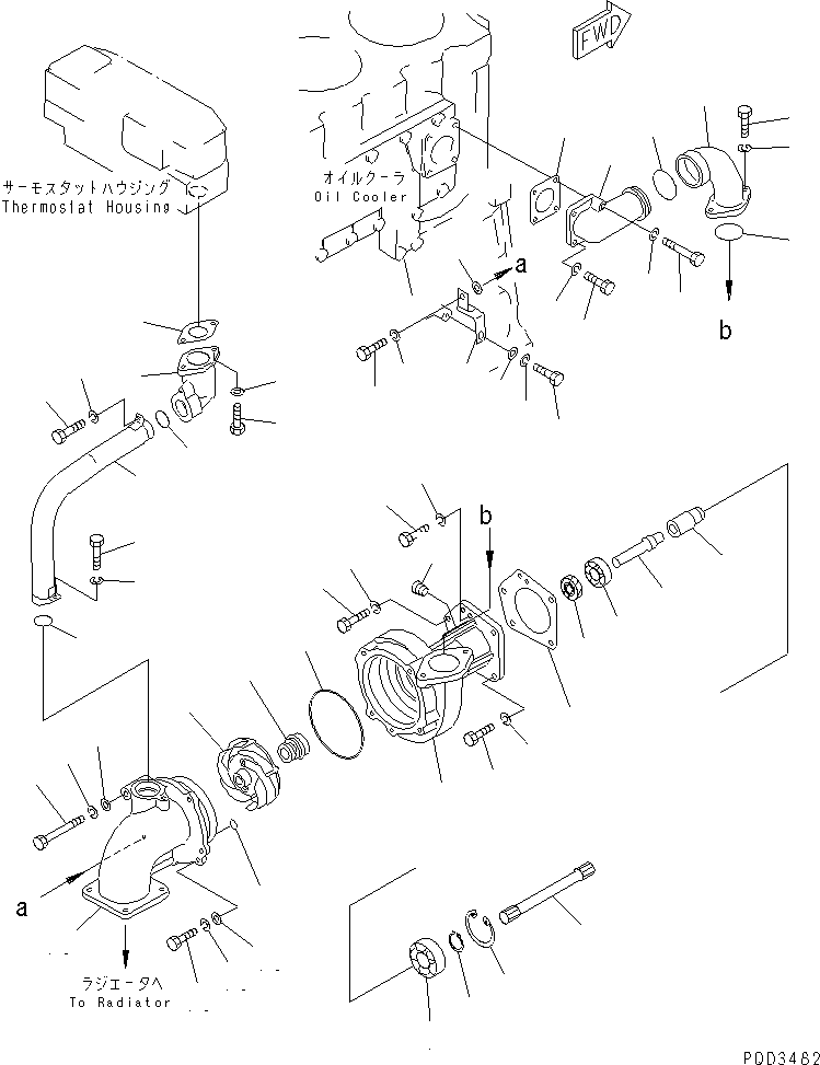 Diesel Generators Komatsu / EGS760       SAA6D170-P740(KDP0311C) / WATER PUMP(#11500-18436)(030990 : A5010-A6A1)