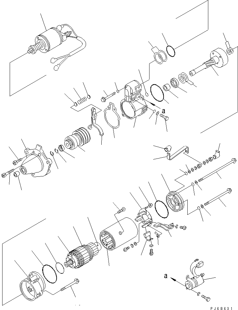 Diesel Generators Komatsu / EGS760       SAA6D170-P740(KDP0311C) / STARTING MOTOR (11KW) (INNER PARTS)(#18857-)(031140 : A6210-C6B7)