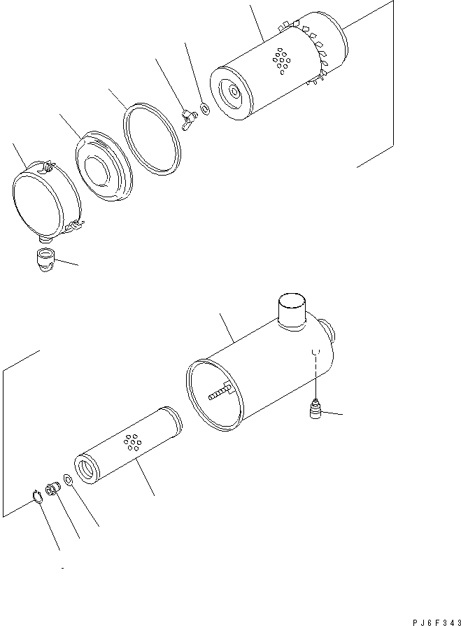 Diesel Generators Komatsu / EGS65-5     S4D95LE-2(KDP0313C) / AIR CLEANER(#107652-)(030080 : A1410-A0A1)