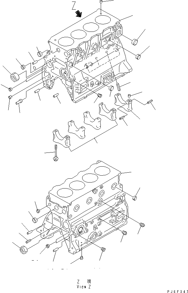 Diesel Generators Komatsu / EGS65-5     S4D95LE-2(KDP0313C) / CYLINDER BLOCK(#107652-)(030120 : A2010-A0A2)