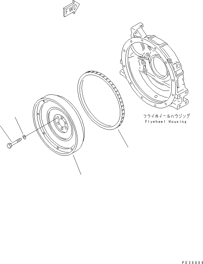Diesel Generators Komatsu / EGS65-5     S4D95LE-2(KDP0313C) / FLYWHEEL(#107651-)(030200 : A2230-A0A2)