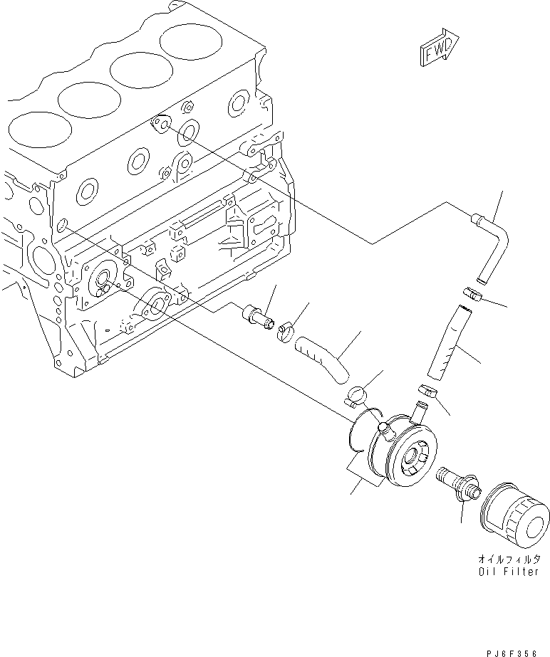 Diesel Generators Komatsu / EGS65-5     S4D95LE-2(KDP0313C) / OIL COOLER(#107652-)(030320 : A3310-A0A1)