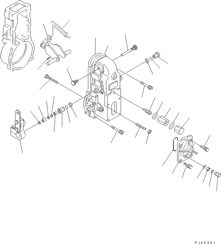 Diesel Generators Komatsu / EGS65-5     S4D95LE-2(KDP0313C) / FUEL INJECTION PUMP (GOVERNOR) (2/2) (INNER PARTS)(#107652-)(030370 : A4010-E0A4)