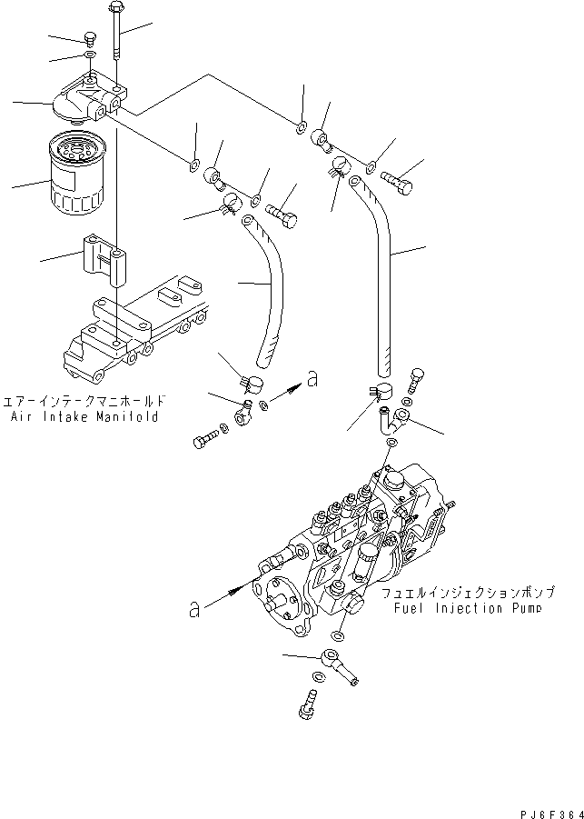 Diesel Generators Komatsu / EGS65-5     S4D95LE-2(KDP0313C) / FUEL FILTER(#107651-)(030420 : A4110-A0A4)
