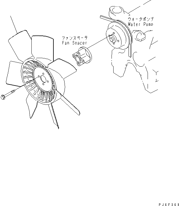 Diesel Generators Komatsu / EGS65-5     S4D95LE-2(KDP0313C) / COOLING FAN(#107651-)(030480 : A5030-A0A3)
