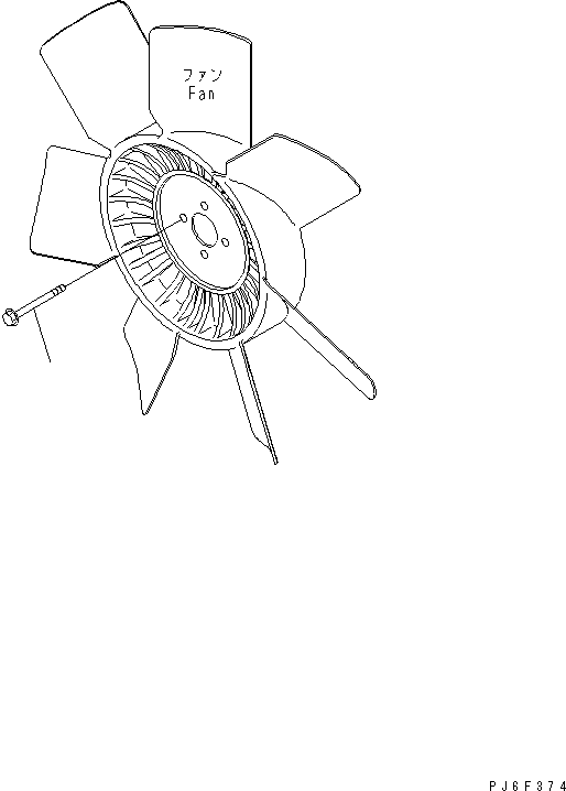 Diesel Generators Komatsu / EGS65-5     S4D95LE-2(KDP0313C) / COOLING FAN BOLT(#107651-)(030530 : A5170-A0A3)