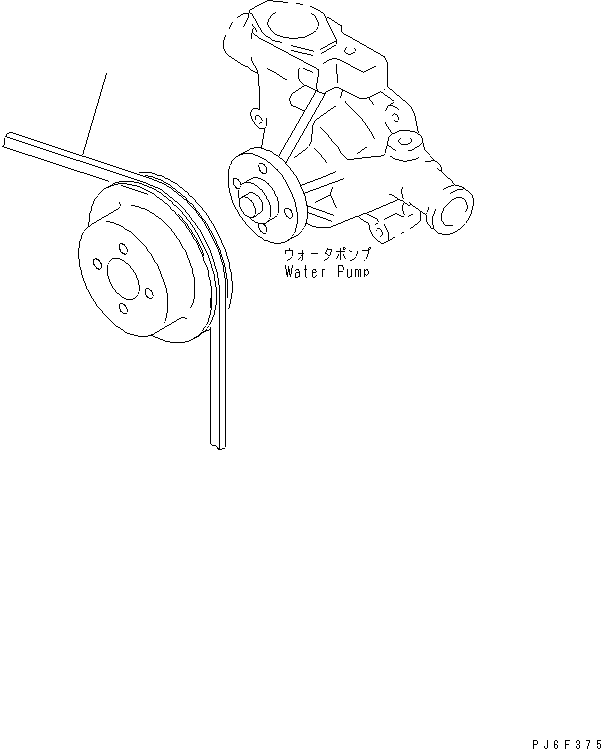 Diesel Generators Komatsu / EGS65-5     S4D95LE-2(KDP0313C) / FAN BELT(#107651-)(030540 : A5180-A0A4)