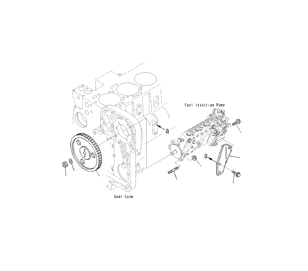 Bulldozers Komatsu / D68ESS-12E0 S/N J20001-UP(KI-00001) / FUEL INJECTION PUMP MOUNTING(|A0000430 : |A0000430)