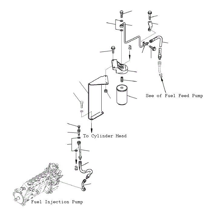 Bulldozers Komatsu / D68ESS-12E0 S/N J20001-UP(KI-00001) / FUEL FILTER(|A0000500 : |A0000500)