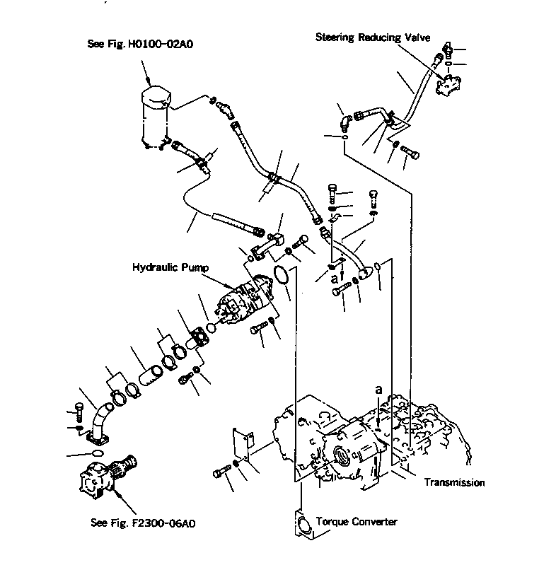Bulldozers Komatsu / D85ESS-2 S/N J11888-UP(KI-00003) / POWER LINE APPLICATION PIPING (SUCTION AND DELIVERY)(|F0150016 : |F0150016)