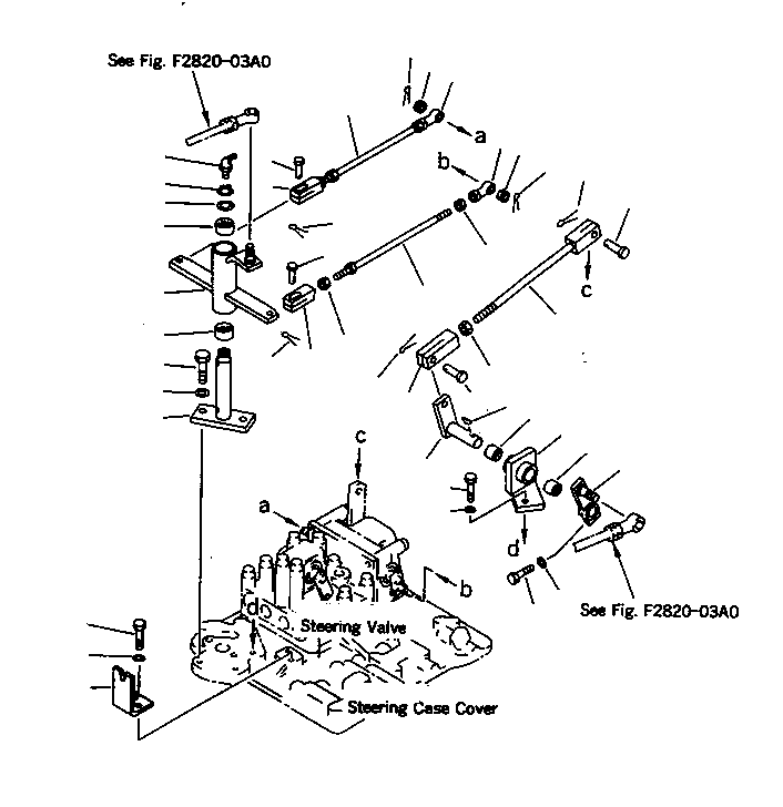 Bulldozers Komatsu / D85ESS-2 S/N J11888-UP(KI-00003) / STEERING VALVE CONTROL LINKAGE(|F0150019 : |F0150019)