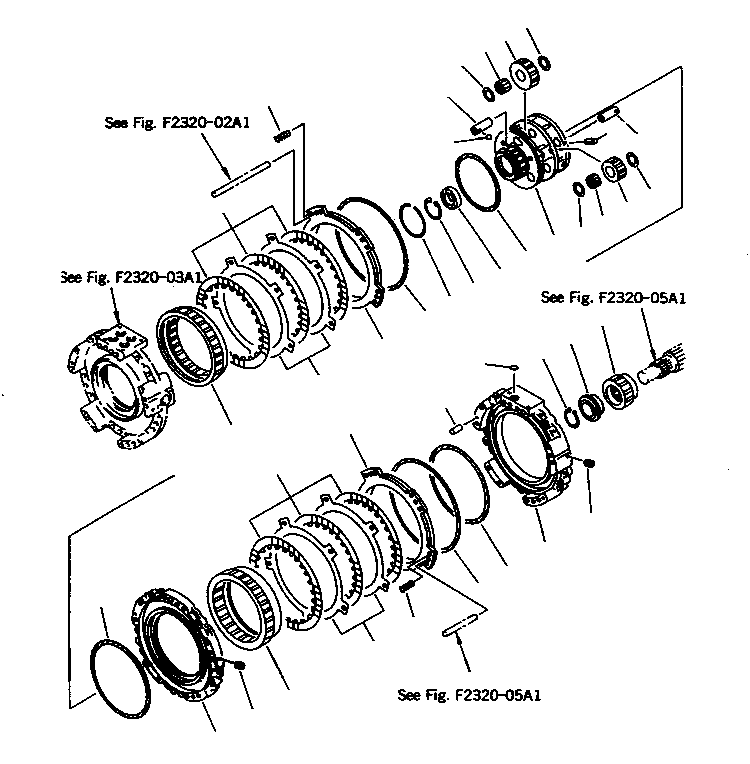Bulldozers Komatsu / D85ESS-2 S/N J11888-UP(KI-00003) / TRANSMISSION (3RD CLUTCH AND 2ND CLUTCH)(|F0150036 : |F0150036)