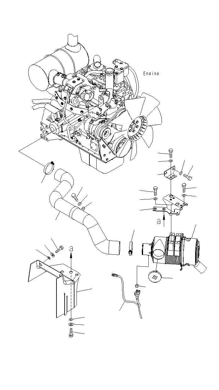 Excavators Komatsu / PC130F-7 S/N J10001-UP(KI-00005) / AIR CLEANER AND DUCT(#J10001-J11499)(|B0040060 : |B0040060)