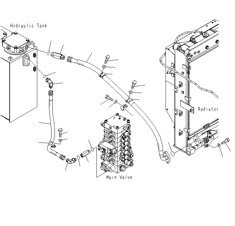 Excavators Komatsu / PC130F-7 S/N J10001-UP(KI-00005) / OIL COOLER LINE(|H0150070 : |H0150070)