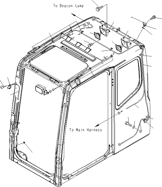 Excavators Komatsu / PC130F-7 S/N J10001-UP(KI-00005) / FLOOR FRAME (OPERATOR