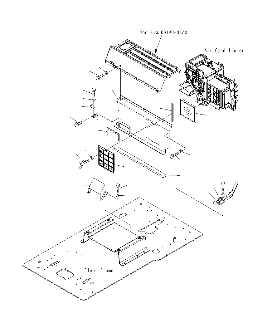 Excavators Komatsu / PC130F-7 S/N J10001-UP(KI-00005) / FLOOR FRAME (OPERATOR