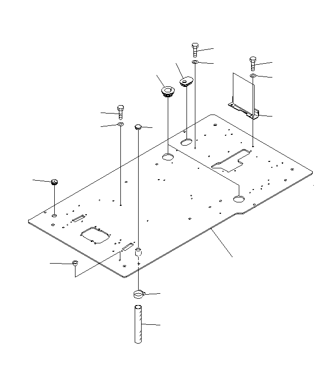 Excavators Komatsu / PC130F-7 S/N J10001-UP(KI-00005) / FLOOR FRAME (OPERATOR