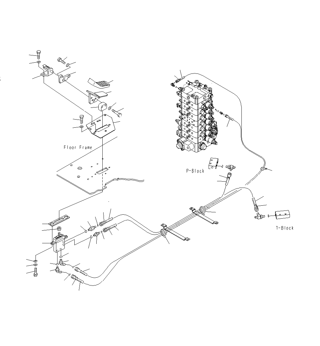 Excavators Komatsu / PC130F-7 S/N J10001-UP(KI-00005) / FLOOR FRAME (OPERATOR