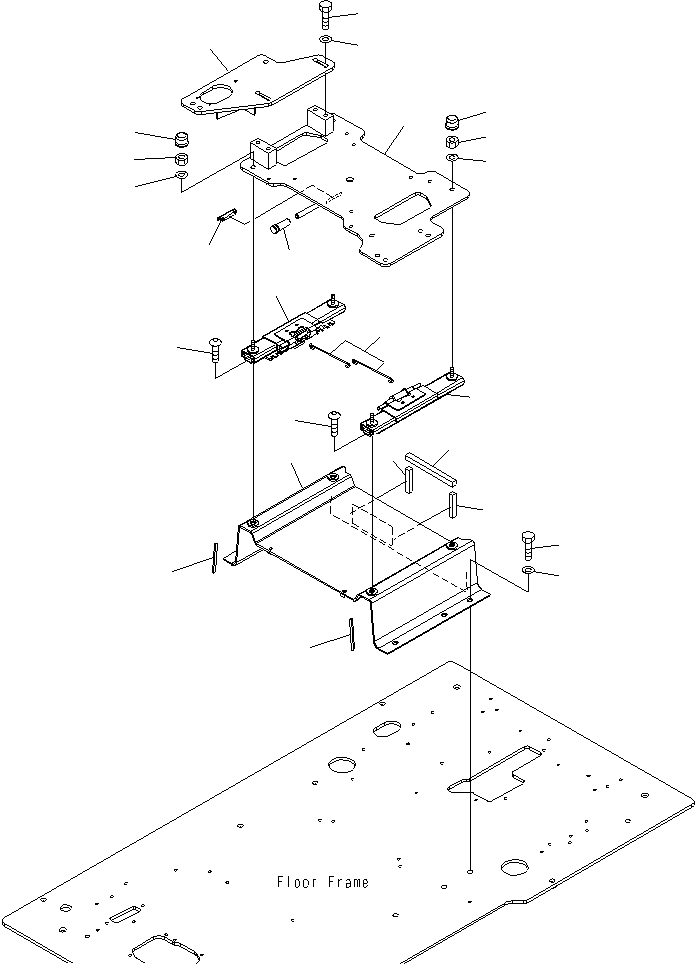 Excavators Komatsu / PC130F-7 S/N J10001-UP(KI-00005) / FLOOR FRAME (OPERATOR