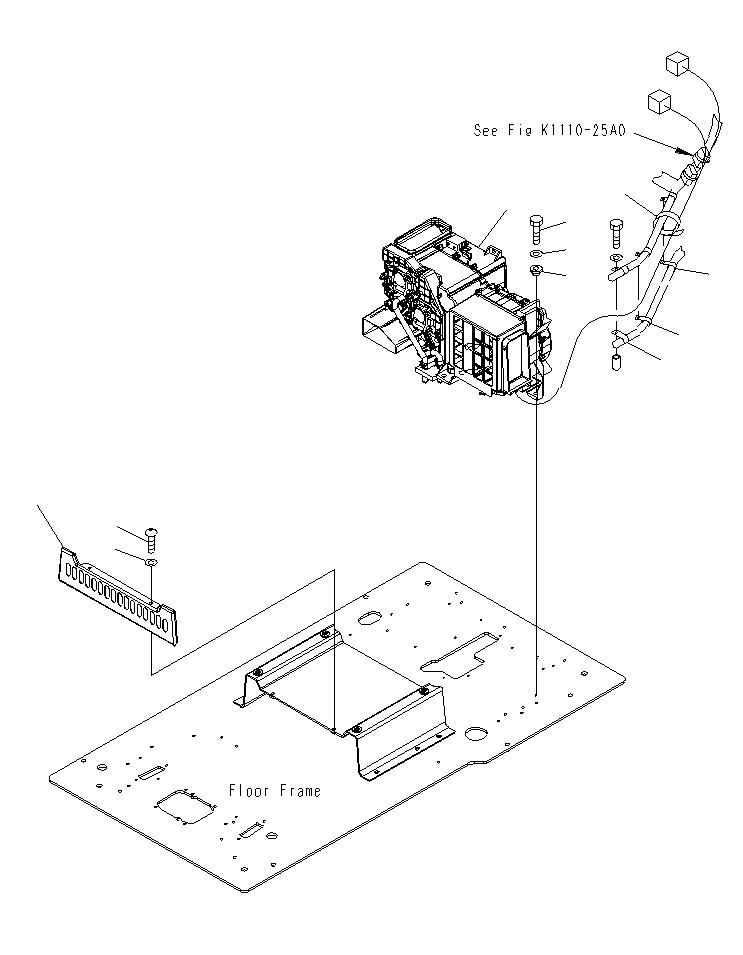 Excavators Komatsu / PC130F-7 S/N J10001-UP(KI-00005) / FLOOR FRAME (OPERATOR