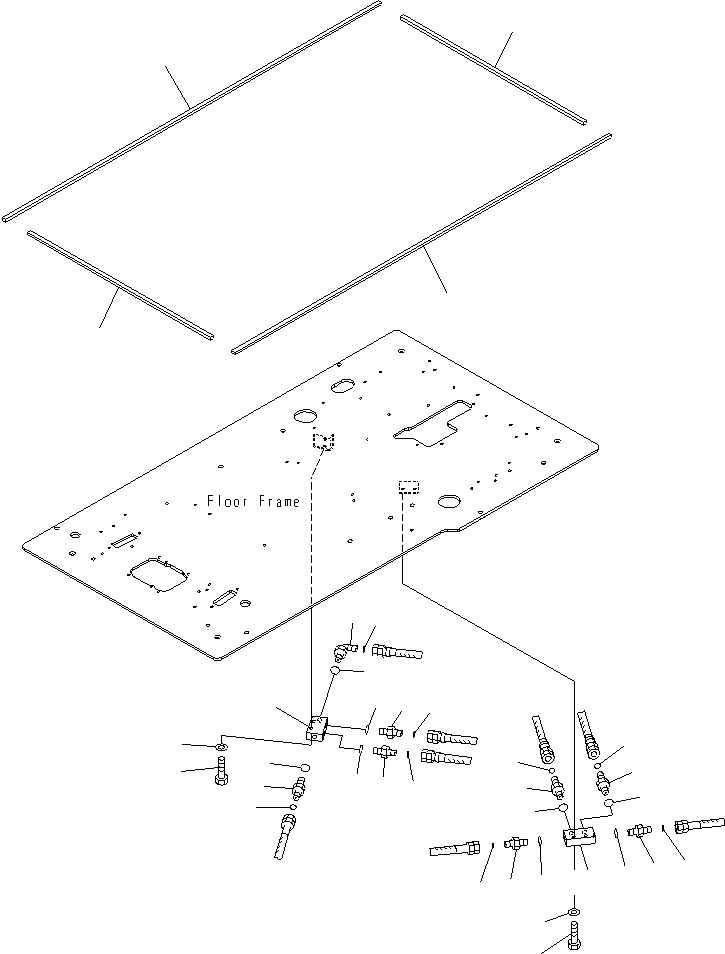 Excavators Komatsu / PC130F-7 S/N J10001-UP(KI-00005) / FLOOR FRAME (OPERATOR