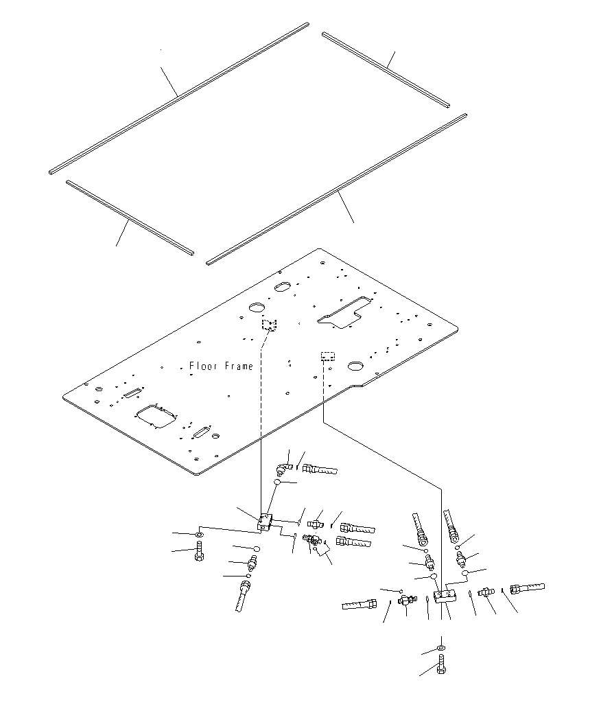 Excavators Komatsu / PC130F-7 S/N J10001-UP(KI-00005) / FLOOR FRAME (OPERATOR