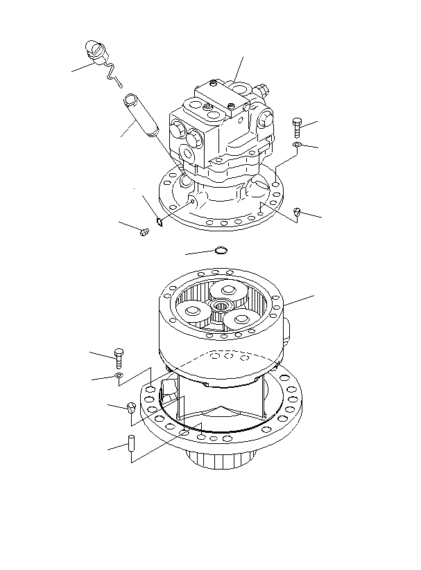 Excavators Komatsu / PC130F-7 S/N J10001-UP(KI-00005) / SWING MACHINERY(|N0270020 : |N0270020)