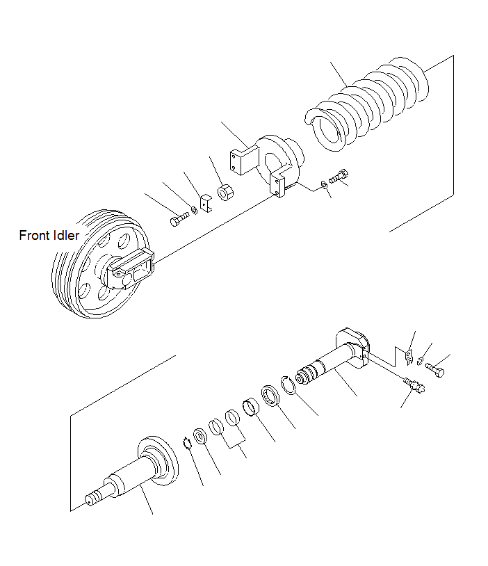 Excavators Komatsu / PC130F-7 S/N J10001-UP(KI-00005) / IDLER CUSHION(|R0330020 : |R0330020)