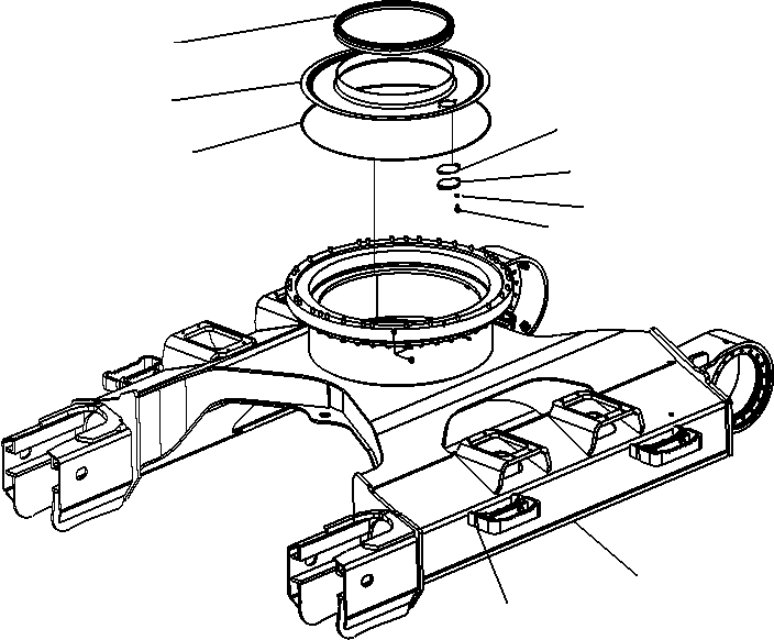 Excavators Komatsu / PC130F-7 S/N J10001-UP(KI-00005) / TRACK FRAME (UNDER COVER AND CENTER ROLLER GUARD)(|R0330060 : |R0330060)