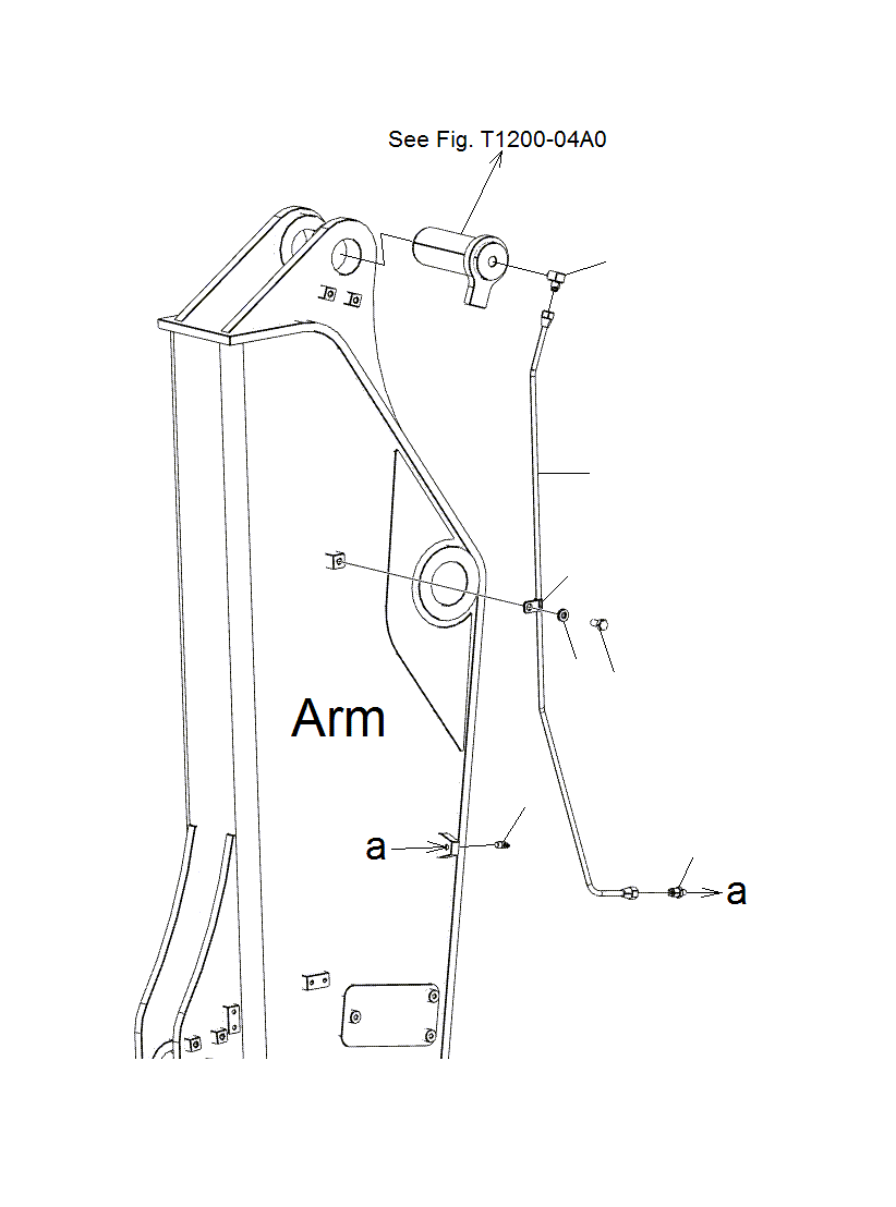 Excavators Komatsu / PC130F-7 S/N J10001-UP(KI-00005) / ARM (LUBRICATION PIPING)(FOR SHEAR HEAD)(J12367-UP)(|T0360250 : |T0360250)