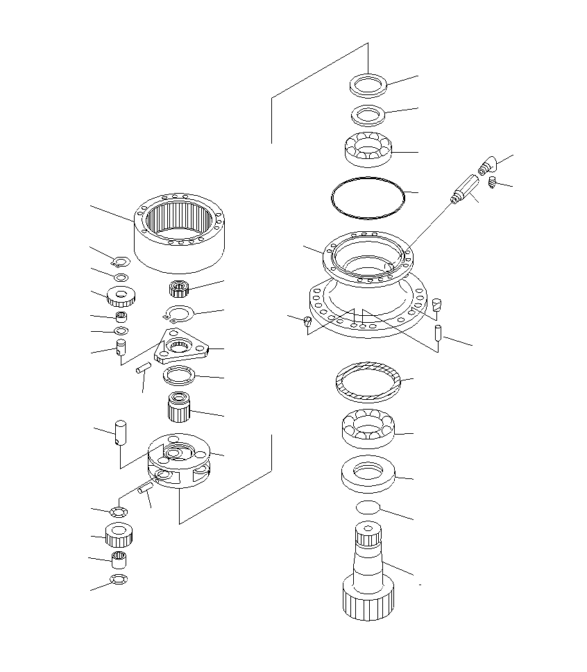 Excavators Komatsu / PC130F-7 S/N J10001-UP(KI-00005) / SWING MACHINERY (INNER PARTS)(|Y0510010 : |Y0510010)