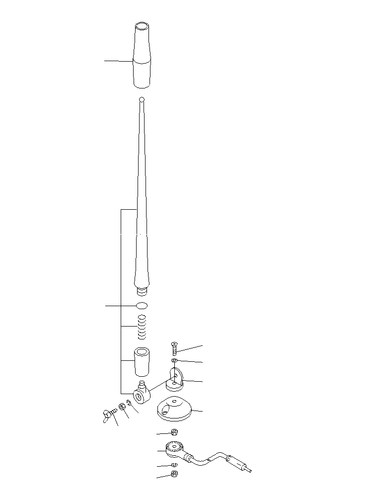 Excavators Komatsu / PC130F-7 S/N J10001-UP(KI-00005) / RUBBER ANTENNA(|Y0510040 : |Y0510040)