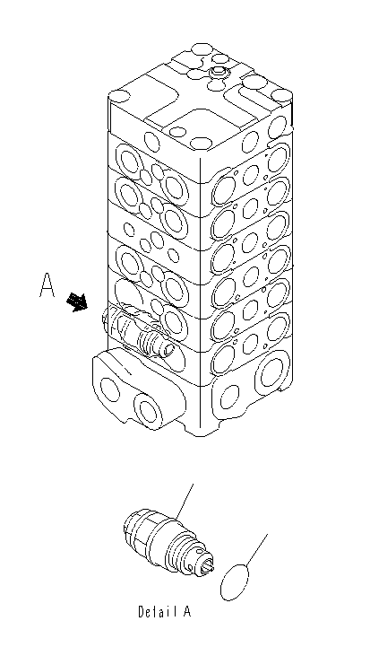 Excavators Komatsu / PC130F-7 S/N J10001-UP(KI-00005) / MAIN VALVE (6-VALVE) (7/11) (WITH DRIFT PREVENTIVE)(|Y0510300 : |Y0510300)