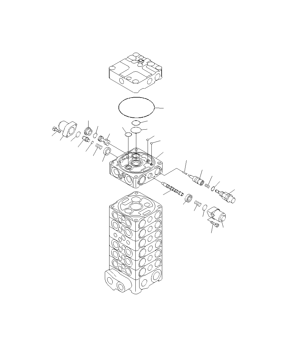 Excavators Komatsu / PC130F-7 S/N J10001-UP(KI-00005) / MAIN VALVE (7-VALVE) (12/13) (WITH DRIFT PREVENTIVE)(|Y0510350 : |Y0510350)