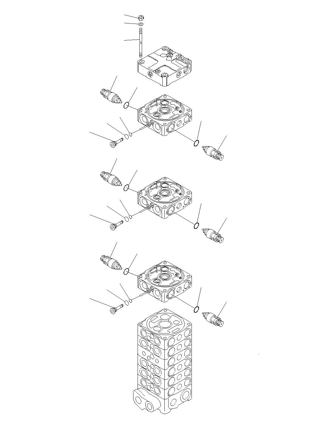 Excavators Komatsu / PC130F-7 S/N J10001-UP(KI-00005) / MAIN VALVE (3 ATT)(2/2)(|Y0510365 : |Y0510365)