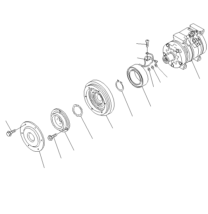 Excavators Komatsu / PC130F-7 S/N J10001-UP(KI-00005) / COMPRESSOR ASS
