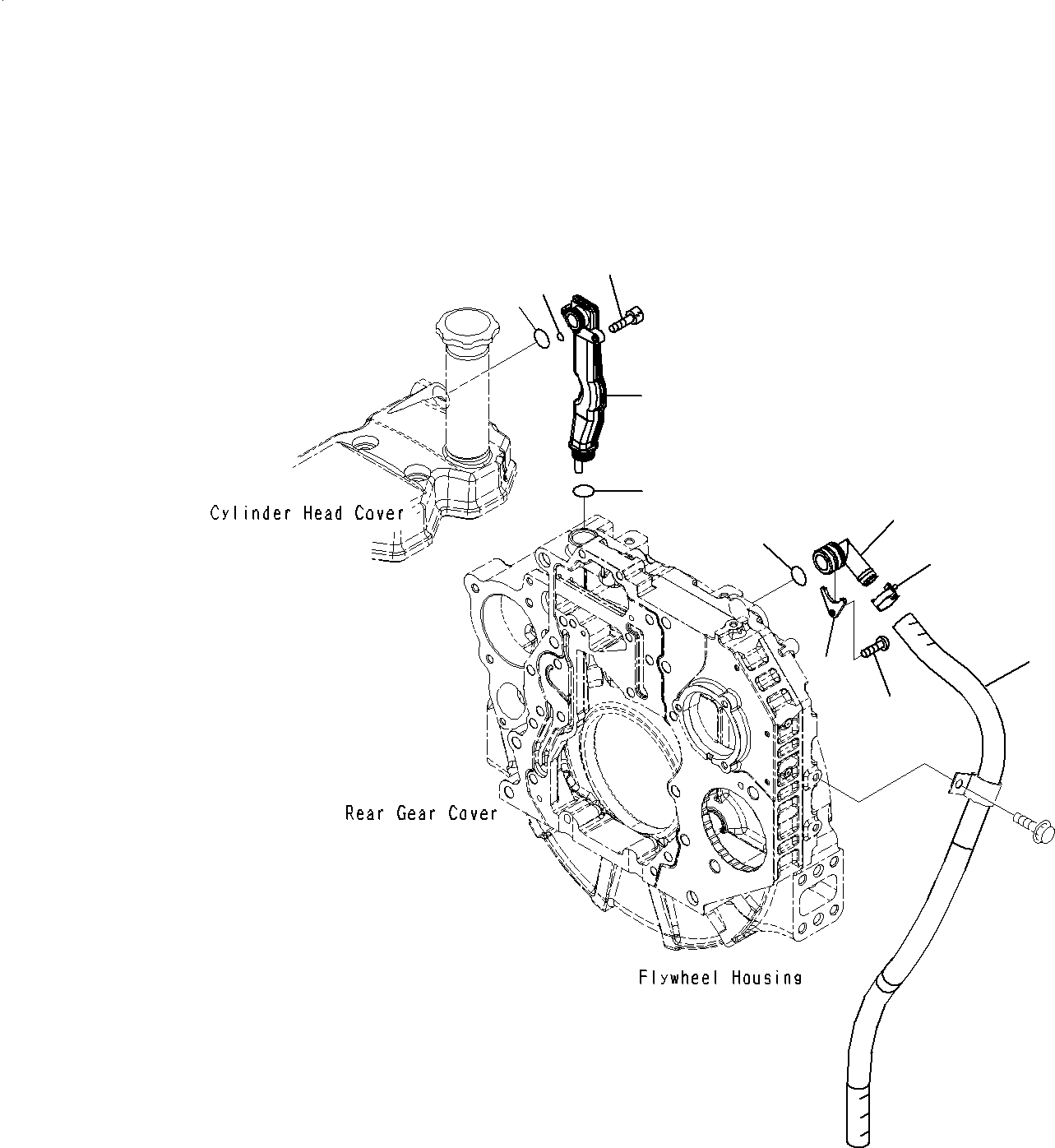 Excavators Komatsu / PC160LC-8 S/N J10001-UP(KI-00008) / BREATHER AND HOSE(|A0000050 : |A0000050)