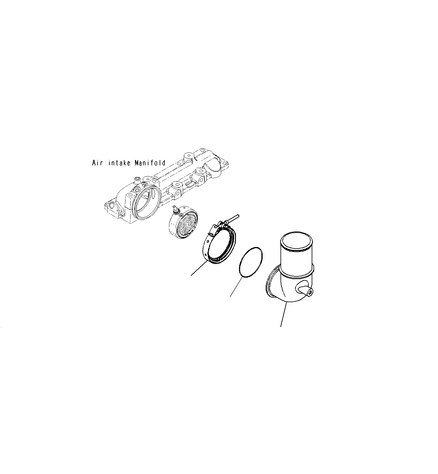 Excavators Komatsu / PC160LC-8 S/N J10001-UP(KI-00008) / AIR INTAKE CONNECTOR(|A0000080 : |A0000080)