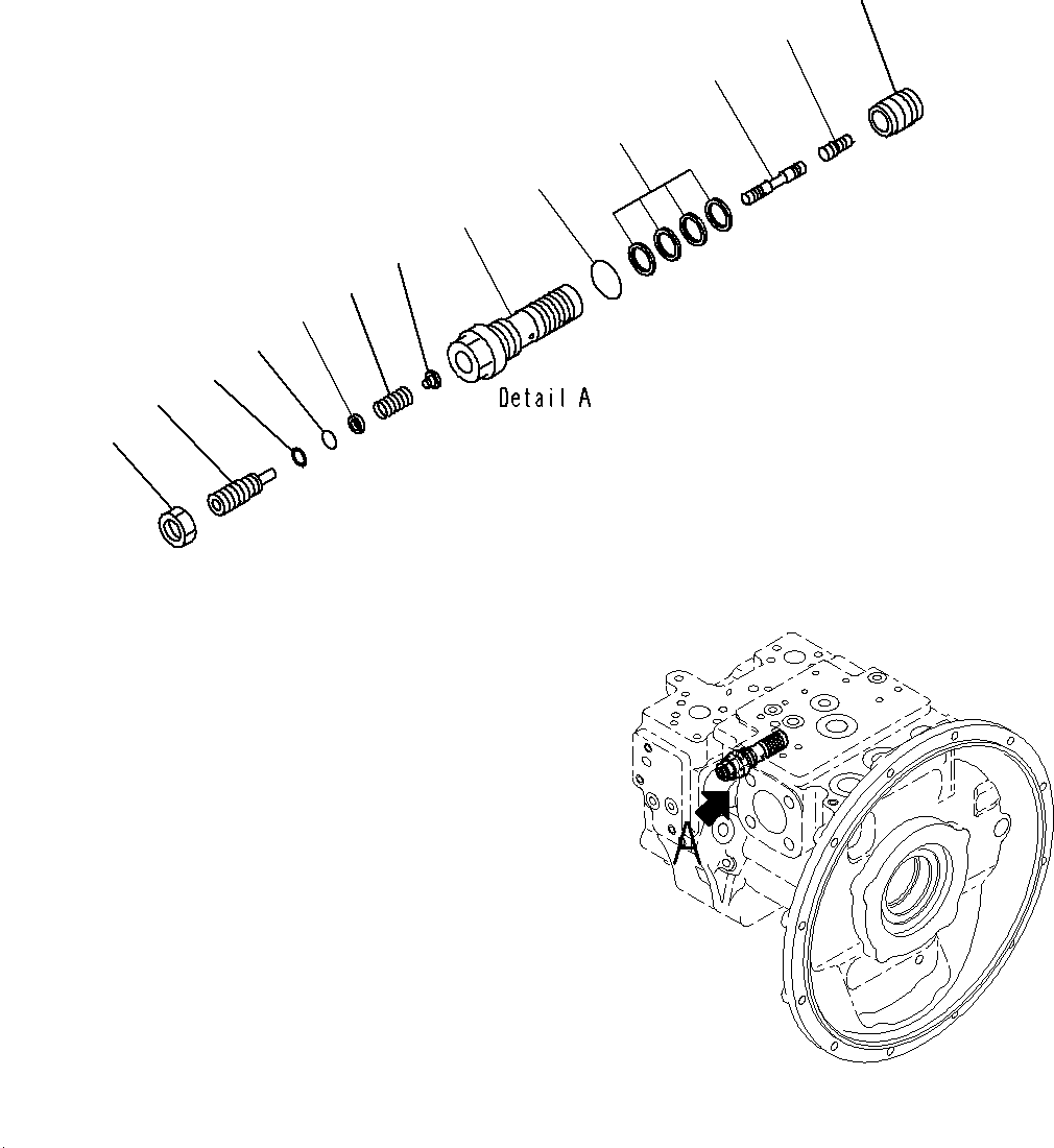 Excavators Komatsu / PC160LC-8 S/N J10001-UP(KI-00008) / DAMPER AND PISTON PUMP (PISTON PUMP)(8/9)(|B0030090 : |B0030090)